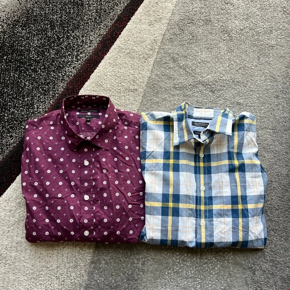 Banana Republic Camden/Slim Fit 2PC Bundle Shirts